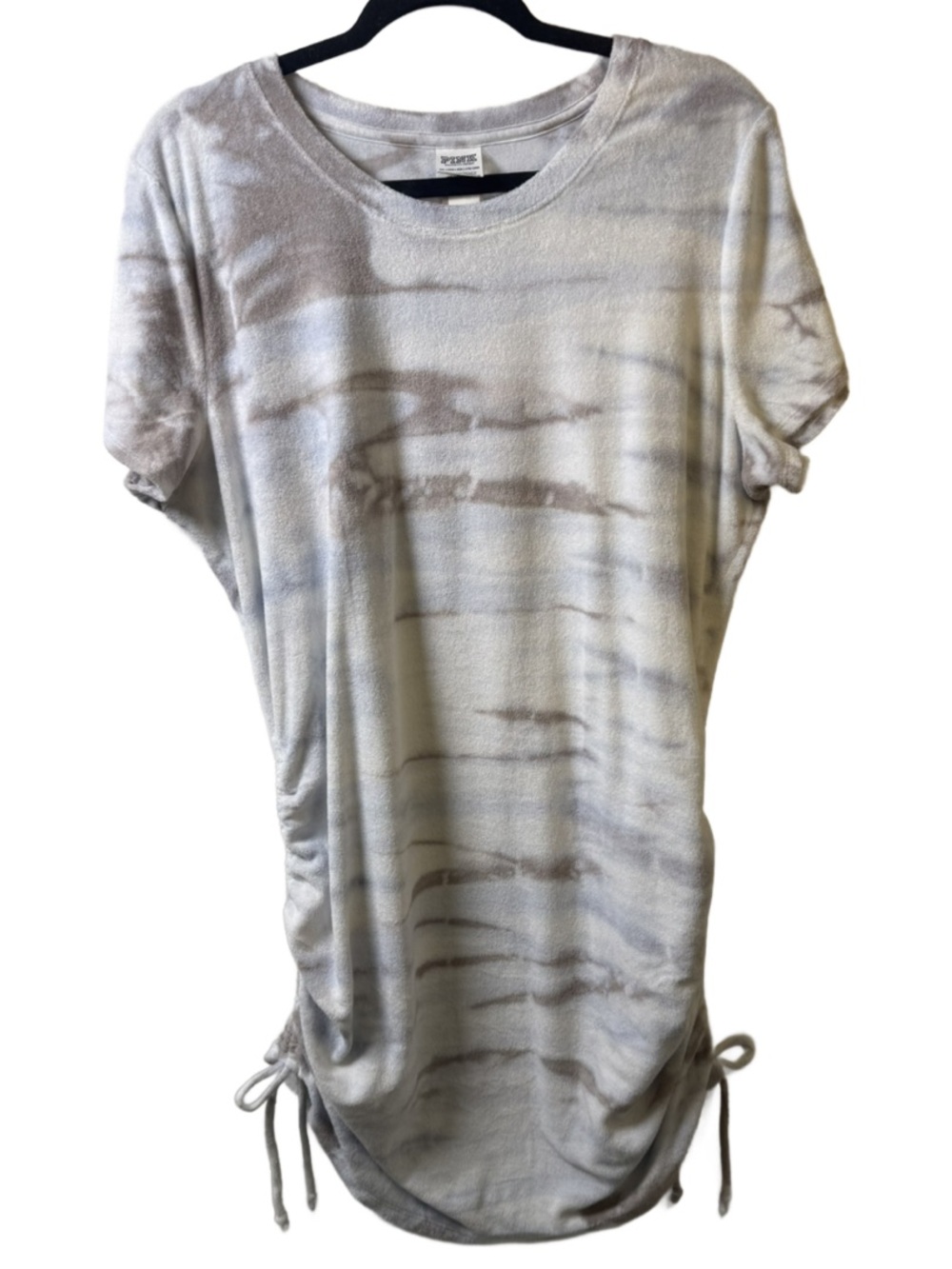PINK Victoria's Secret Light Gray and Taupe Tie-Dye Tunic